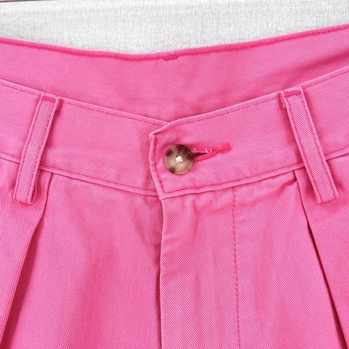 Pantalones Cortos DENIMIST Blair Doble Plisado Para Mujer 29 Rosa Algodón Sarga De Gran Tamaño NUEVO - Imagen 13 de 19