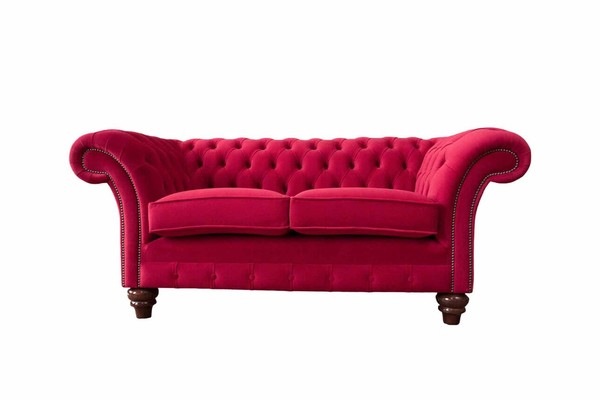 Design Modern Textil Sofa 2 Sitzer Couch Polster Luxus Sofas Chesterfield-image
