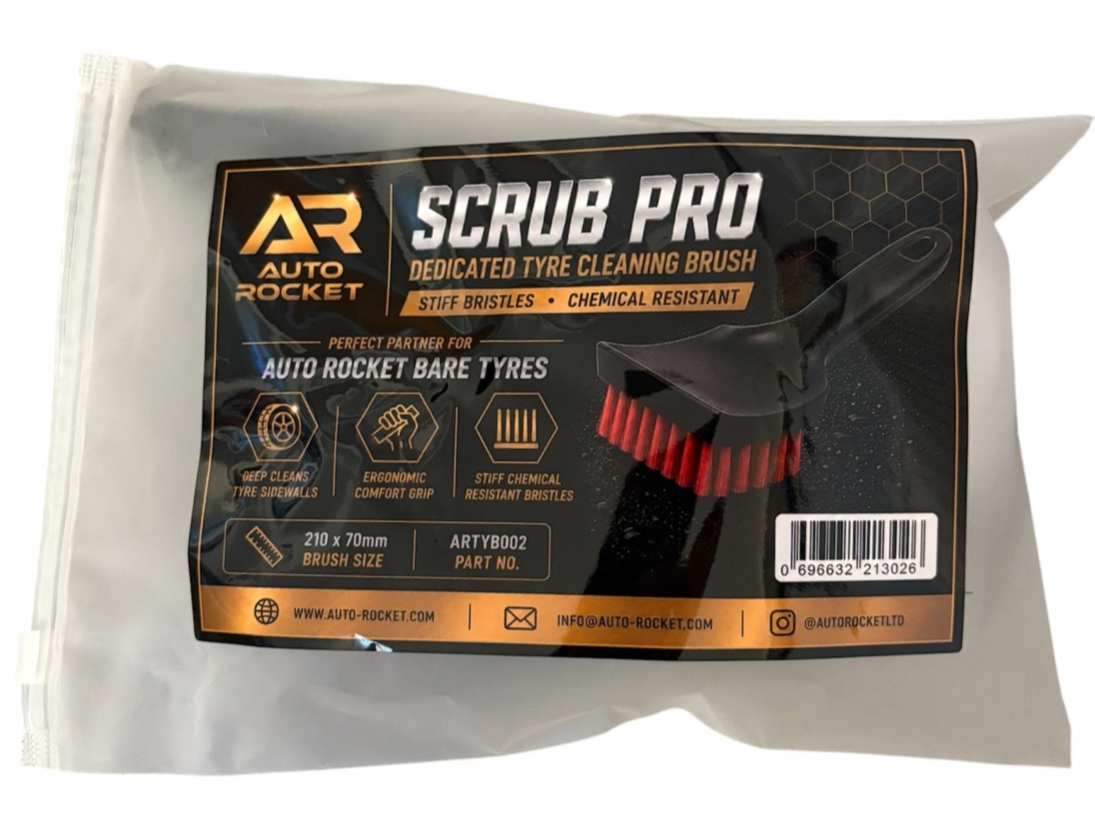 Auto Rocket - Scrub Pro, Dedicated Tyre Cleaning Brush, Stiff Bristles