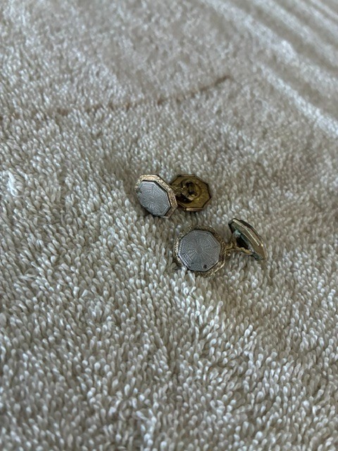 Krementz vintage, Octagon Chain Link Men’s Cufflinks