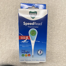 Vicks SpeedRead Digital Thermometer Fever InSight Water Resistant w/ Batteries