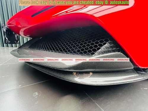 For Ferrari SF90 Dry Carbon Fiber Front Rear Lip Side Skirts Spoiler Wing Kits - Picture 83 of 104