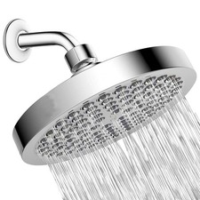 6 Inch Shower Head High Pressure Rain Luxury Modern Bathroom Showerhead