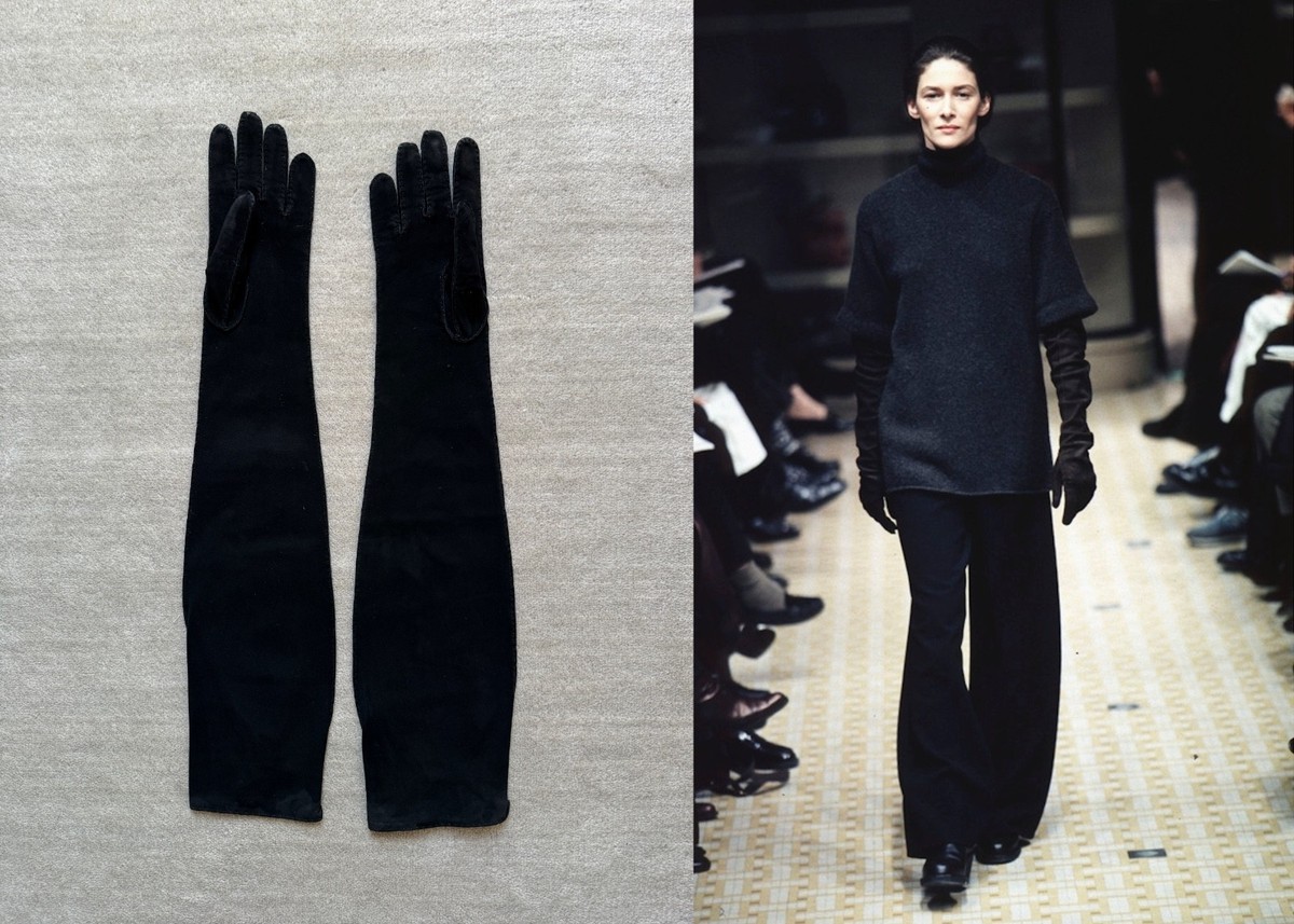 Hermes / Martin Margiela / FW 1998 / Black Nubuck Long Gloves | eBay
