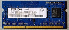 Barrette Mémoire Vive ELPIDA 4 go DDR3 12800S 1600Mhz (PC PORTABLE So-dimm)