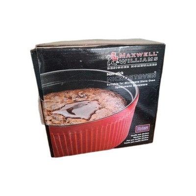 Maxwell Williams Non-stick Microstoven 20 x 9cm Red Soufflè Dish Rare Designer