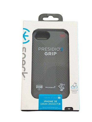E6. Speck - Presidio2 Grip Case for iPhone 8/7/SE 2nd Gen/SE 3rd Gen - Gray
