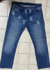 Levis 501 Button Fly Regular Fit 36 x 34 Mens Jeans 100 Cotton Denim 26