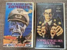 2x VHS (Horror) VMP Video SCHMELZTIEGEL DES GRAUENS, DIE NACHT DER ZOMBIES