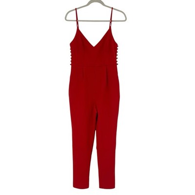 Lovers + Friends Norrie Jumpsuit Size Small Red Party Cocktail Dressy