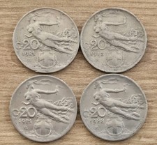 Lot 82     4 Monnaies 20  Lire   21 ,22  ,1912 ITALIE 