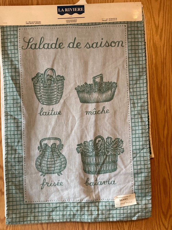 VANDERSCHOOTEN LINGE DE MAISON HOME TEXTILES LA RIVIERE KITCHEN TOWELS  NEW
