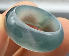 Video Certified Green Natural A Jadeite Jade Round Circle Ring NO. 5.25  420096
