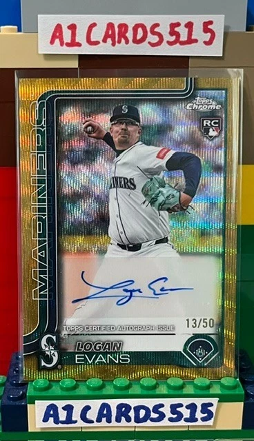 Logan Evans - 2025 Topps Chrome Logo Edition Rookie Auto - Gold Wave 13/50