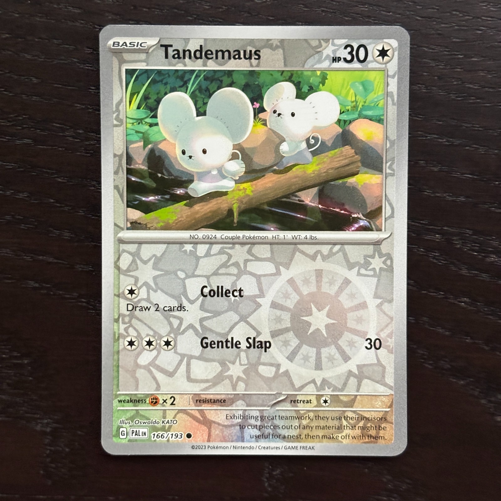 Tandemaus 166/193 Pokemon Paldea Evolved SV02 Reverse Holo Common Card NM