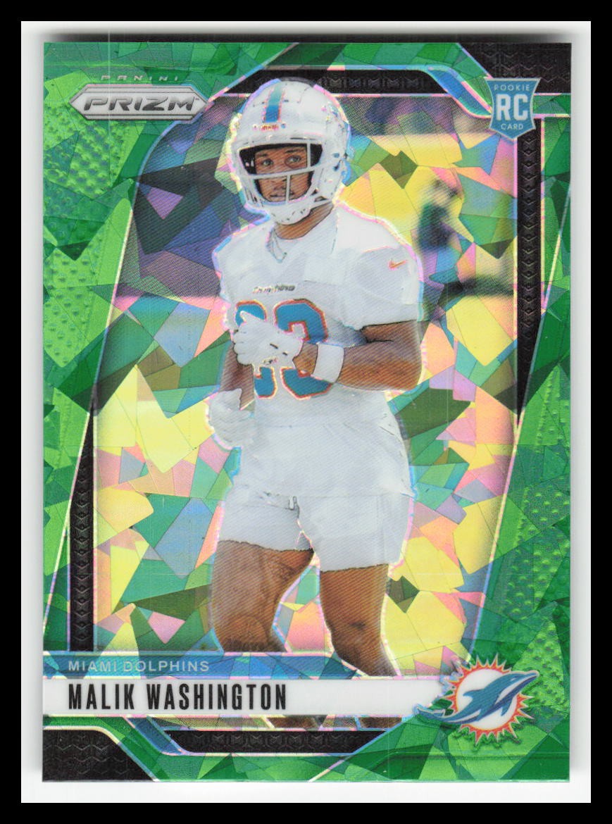2024 Panini Prizm Prizms Green Ice #371 Malik Washington