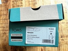 TOMS Alpargata Women s Slip-On Size 8 Grey Woodland Marshmallow Roast Faux Fur