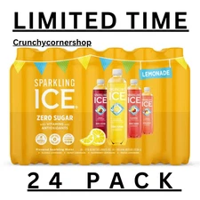 Sparkling Ice Summer Lemonade Variety Pack, 17 fl. oz., 24 pk. FREE SHIPPING!!!