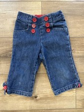 Vintage Toddler Flat Front Sailor Denim Jeans 3T Old Navy