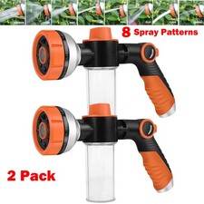 Garden Hose Nozzle Sprayer: 2 Pack 8 Watering Patterns Spray Nozzles Heavy Duty