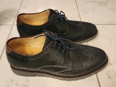 Johnston & Murphy Martell Wingtip Oxford Navy Blue Mens Size 9M