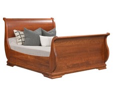 Amish Traditional Sleigh Bed Solid Wood Queen King  American Made