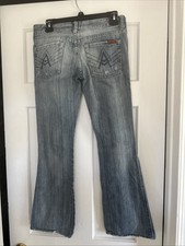 7 For All Mankind Jeans Size 27 Short Womens Low Rise Bootcut Denim