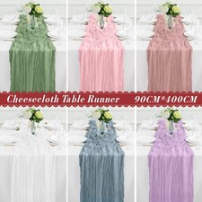 1-3Packs Table Runner Sage Cheesecloth Table Runner Tablecloth Sheer Boho Mesh