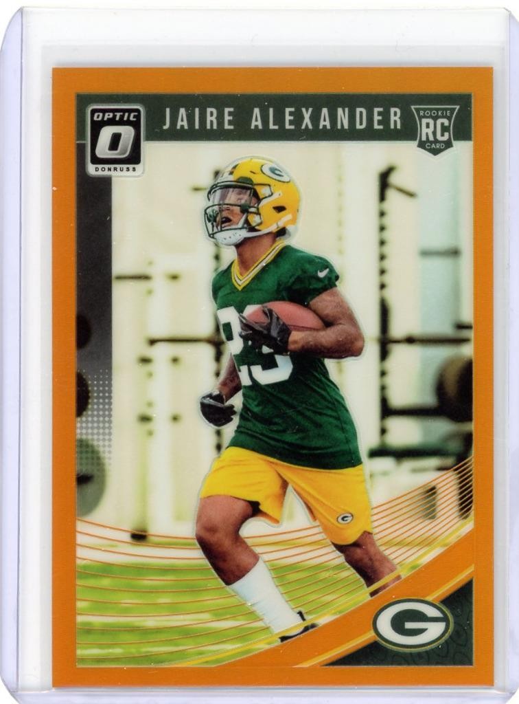 * JAIRE ALEXANDER * 2018 DONRUSS OPTIC ORANGE REFRACTOR HOLO RC # 38/199