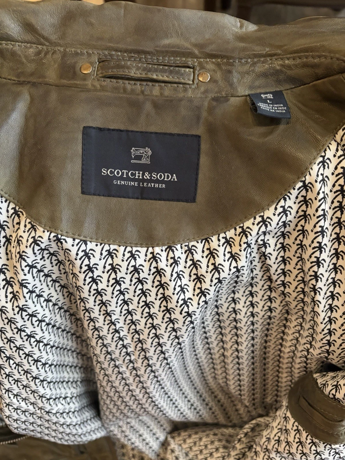 Scotch & Soda Men's Leather Jacket, Amsterdam Couture Exclusive. - product detail image 7