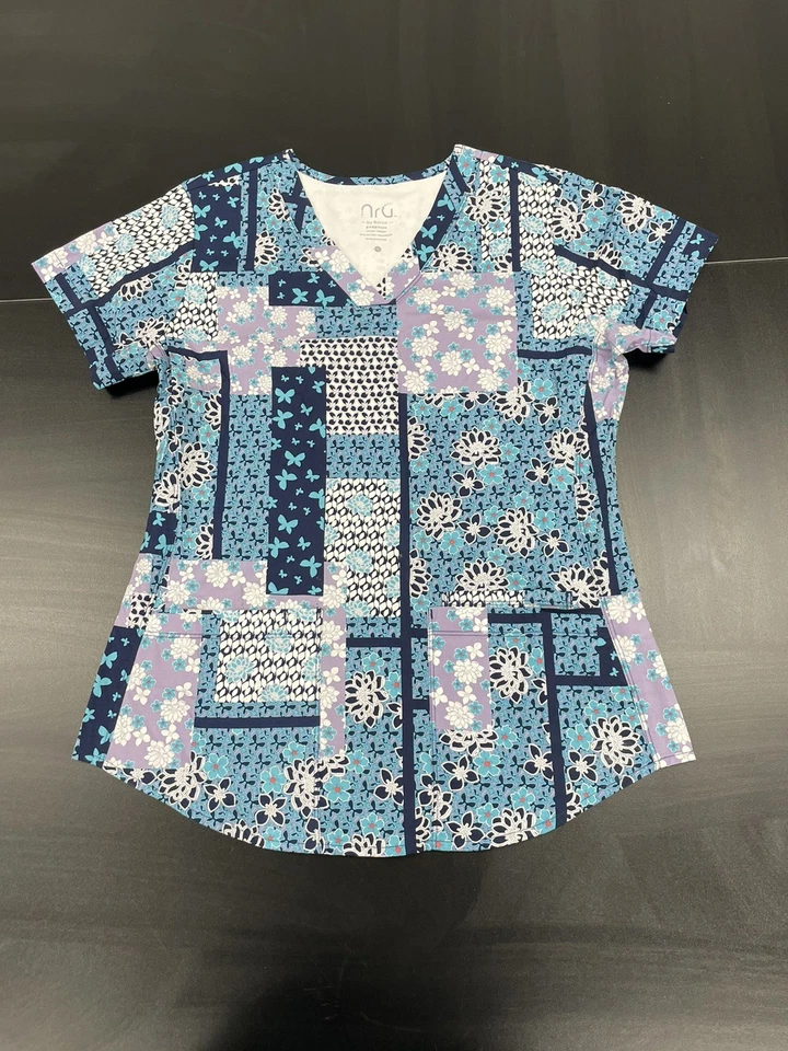 NrG By Barco Stretch Women’s Scrub Top Size Small - Image 3 of 4