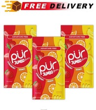  Pack of 3 PUR Jumbo Gum Aspartame Free Chewing Gum 100 Xylitol 20 Pieces