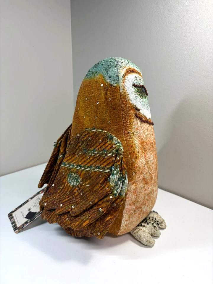 John Derian Target Fall 12" Shaped Beaded Owl Decorative Pillow 2025 Christmas - Image 4 of 4
