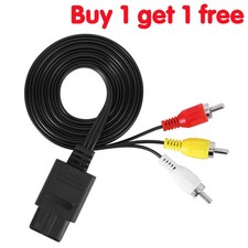 N64 SNES GameCube 6FT AV Stereo Cable RCA Video Audio Cord For Nintendo 64