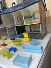 Vintage Marx Tin 1950s 2 Story Dollhouse Disney Room 25" Accessories Furniture ￼ — photo 4
