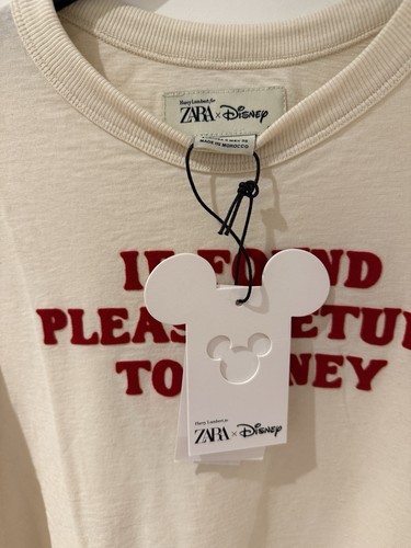SOLD OUT - Disney x Harry Lambert x Zara - Slogan T-shirt - Small BNWT - Picture 2 of 3