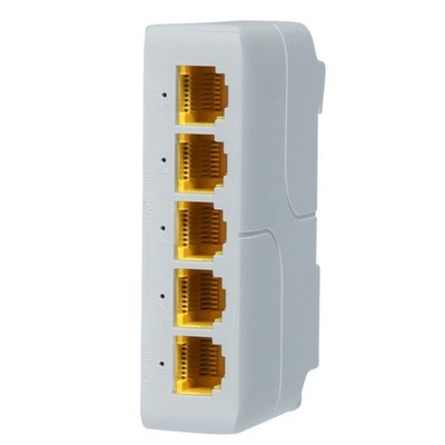 Plug&Play 5-Port PoE Gigabit Extender 1 in 4Out PoE Repeater with 1000Mbps