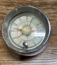 Vintage 1958 1959 1960 Ford Thunderbird Clock W Bezel Works See Video Nice
