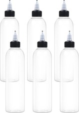 Plastic Squeeze Bottles with Twist , 250ml Clear Dispensing