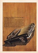 1965 Buick Skylark Gran Sport Wildcat V8 Vintage Print Ad