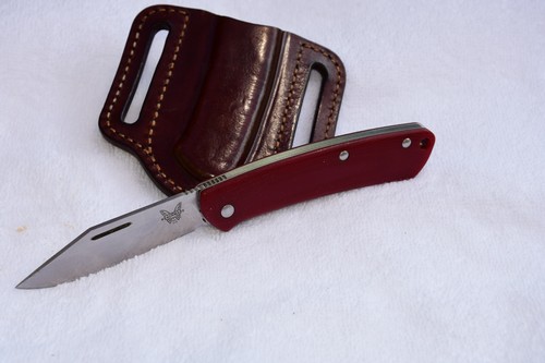 Benchmade Proper 318 with Brown Leather Belt Sheath