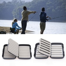 Boîte à mouches de pêche à la mouche double face avec insert en mousse accè