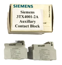 Siemens Auxiliary Contact Block 3TX4001-2A [Lot of 2] NOS