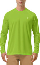 Mens UPF 50 UV Sun Protection Shirts Outdoor Long Sleeve SPF Rash Guard for Fis