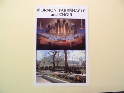 Mormon Tabernacle & Choir Temple Square Salt Lake City Utah vtg postcard 