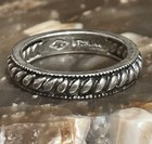 Judith Jack Sterling Silver Ring Cable Vintage Designer Wedding Band Size 6