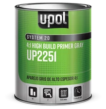 U-POL 2251 2K 4:1 Gray High-Build Urethane Auto Body Primer 1 Liter