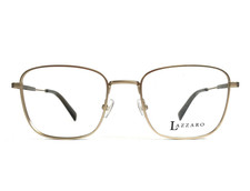 Lazzaro Eyeglasses Frames PIETRO SATIN GOLD Square Wire Rim 51-19-145