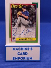 2025 Topps Update Richard Fitts #90B2-RF 1990 Auto RC Rookie Red Sox