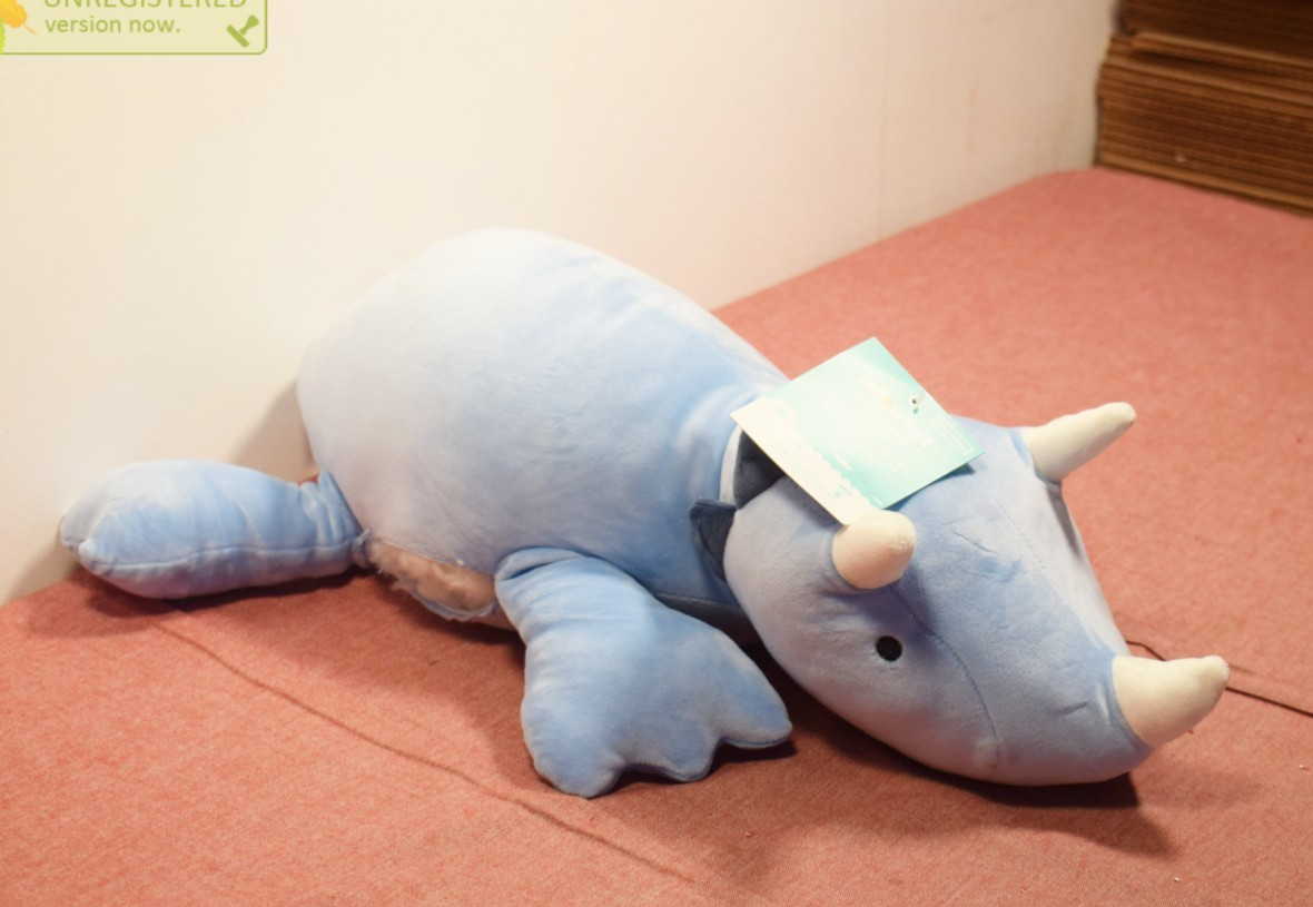 Pillowfort Dinosaur Weighted Plush Kids' Throw Pillow Blue (Damaged)